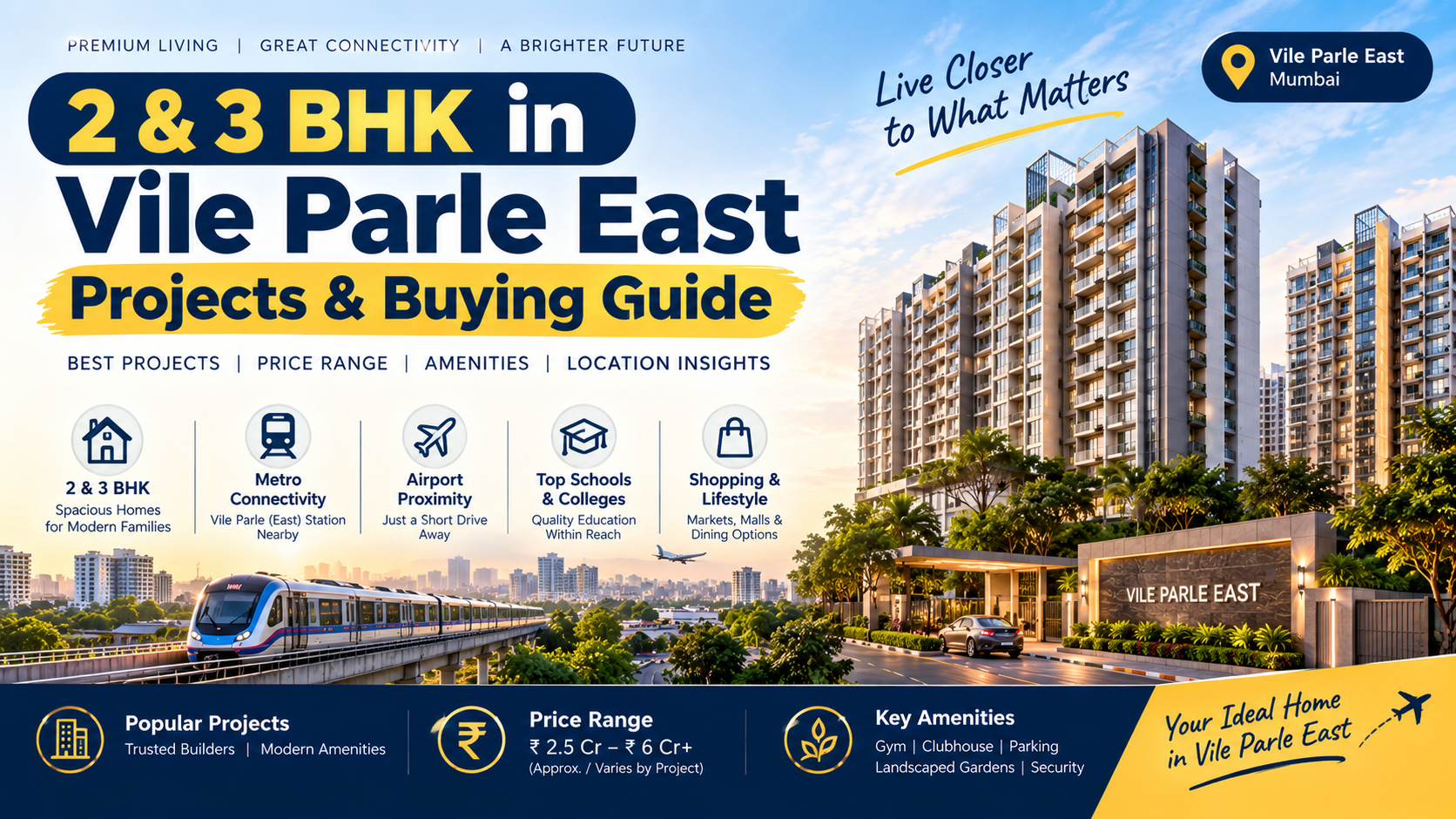 2 & 3 BHK in Vile Parle East: Projects & Buying Guide